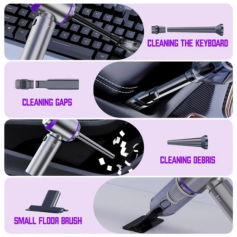 TurboVac™ Cordless 3-in-1 Car Vacuum Cleaner (16,000Pa)
