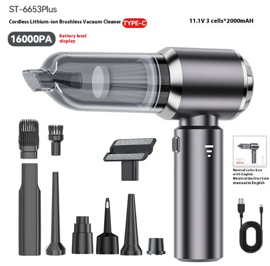 TurboVac™ Cordless 3-in-1 Car Vacuum Cleaner (16,000Pa)