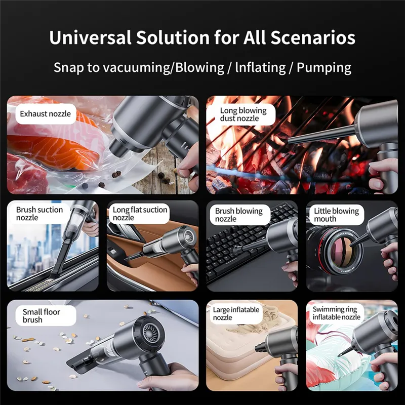 TurboVac™ Cordless 3-in-1 Car Vacuum Cleaner (16,000Pa)